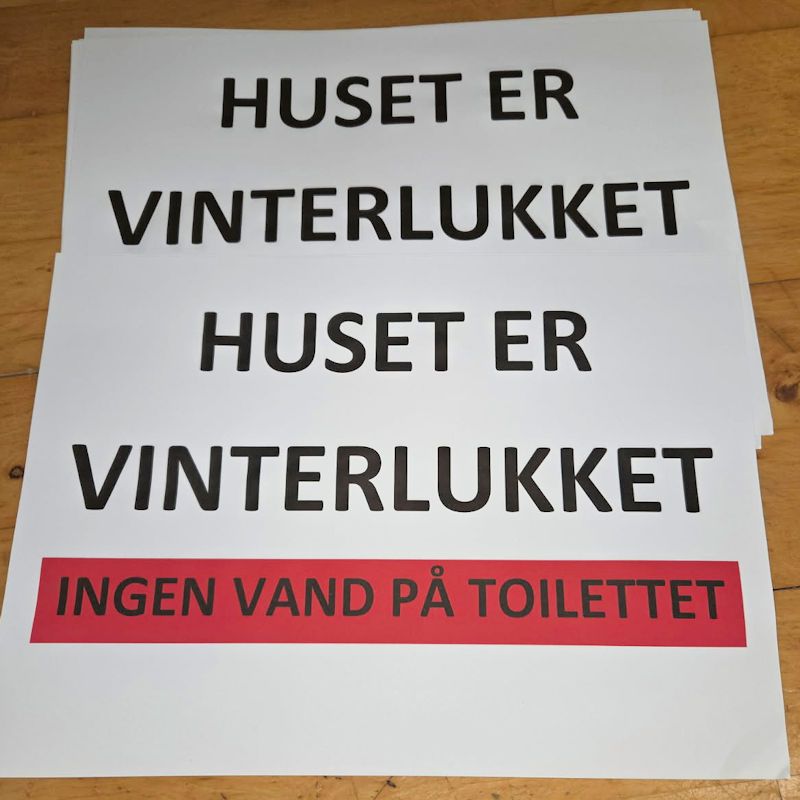 RSK Huset er vinterlukket